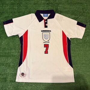 David Beckham #7 England Home Jersey 1997/1999